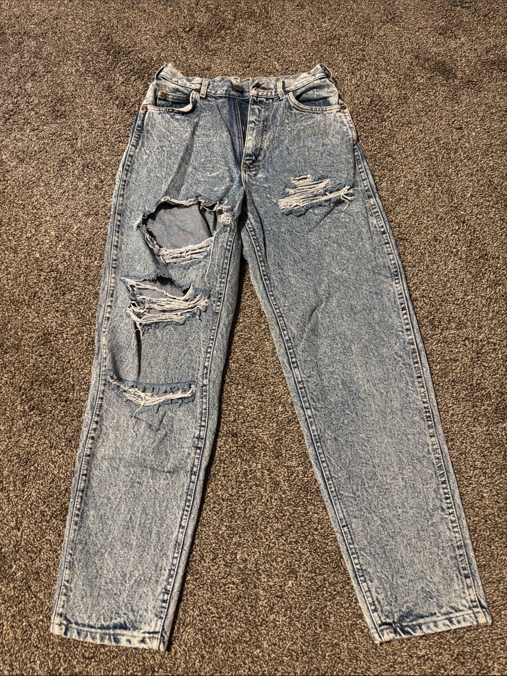 Lee Distressed Light Blue Boyfriend Jeans